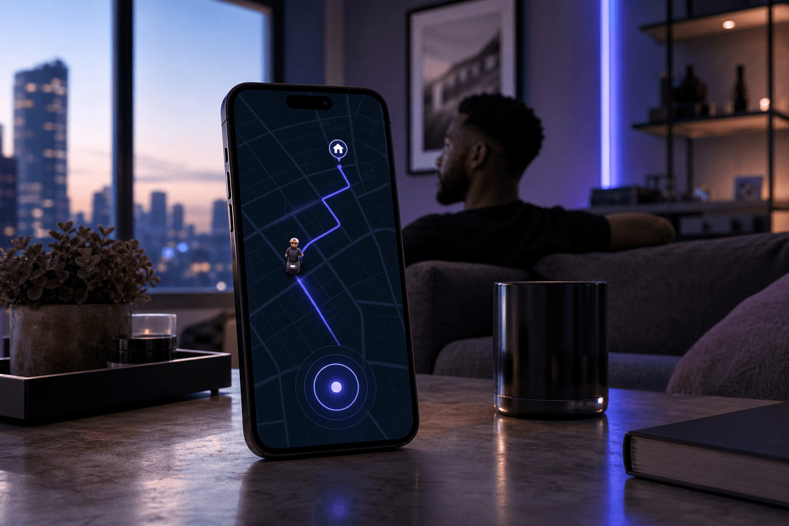 Track your barber en route on a live map